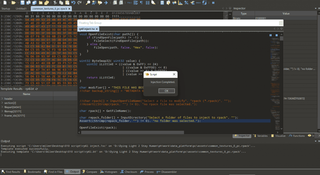 010 Editor Scripts For .rpack File Modding v1.03 | Dying Light 2 Mod